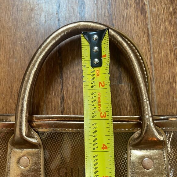 Guess By Marciano Tote Clear Mini Bronze Small Handbag Designer Purse 90s Y2k - Picture 8 of 12